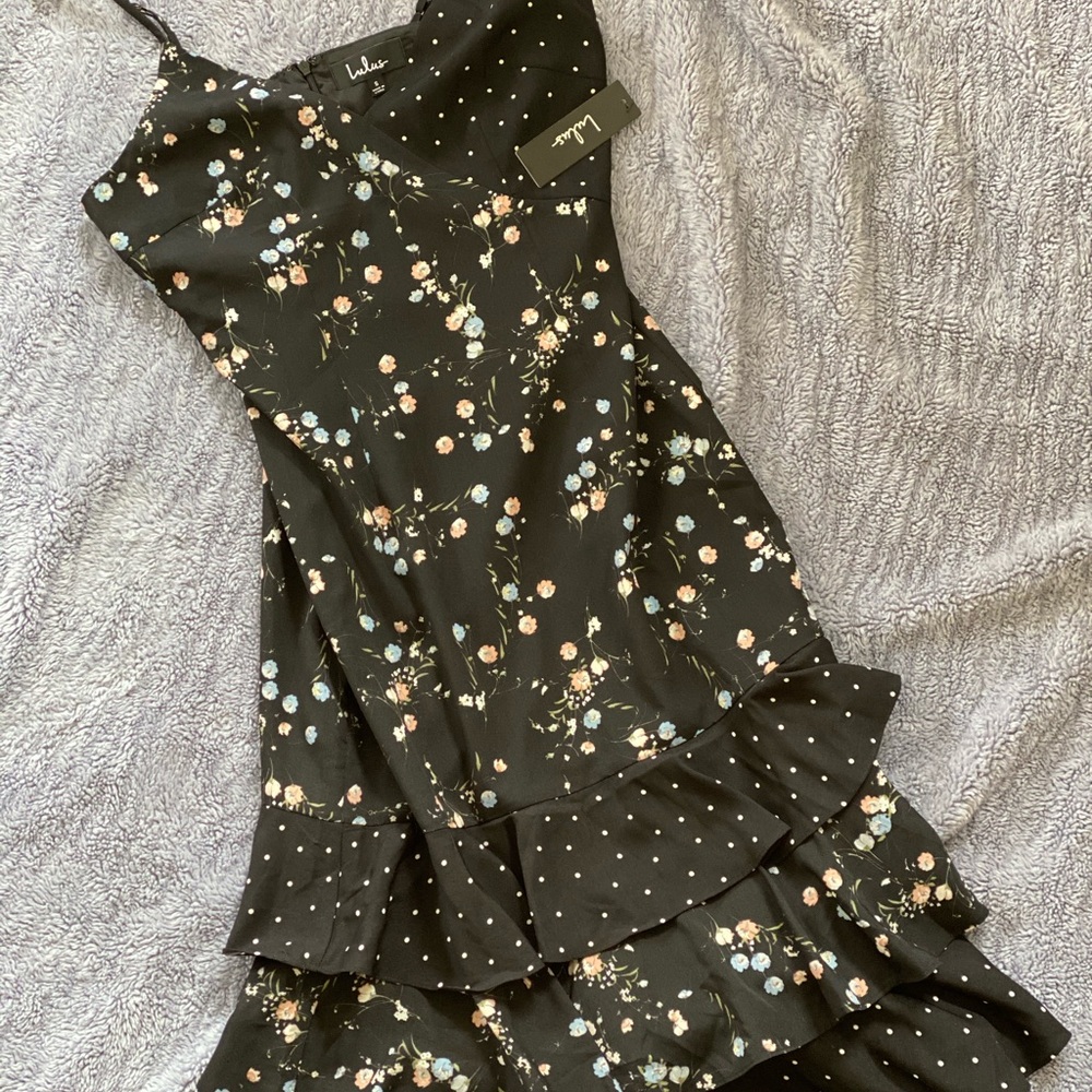 Lulus floral/polka dot midi dress
